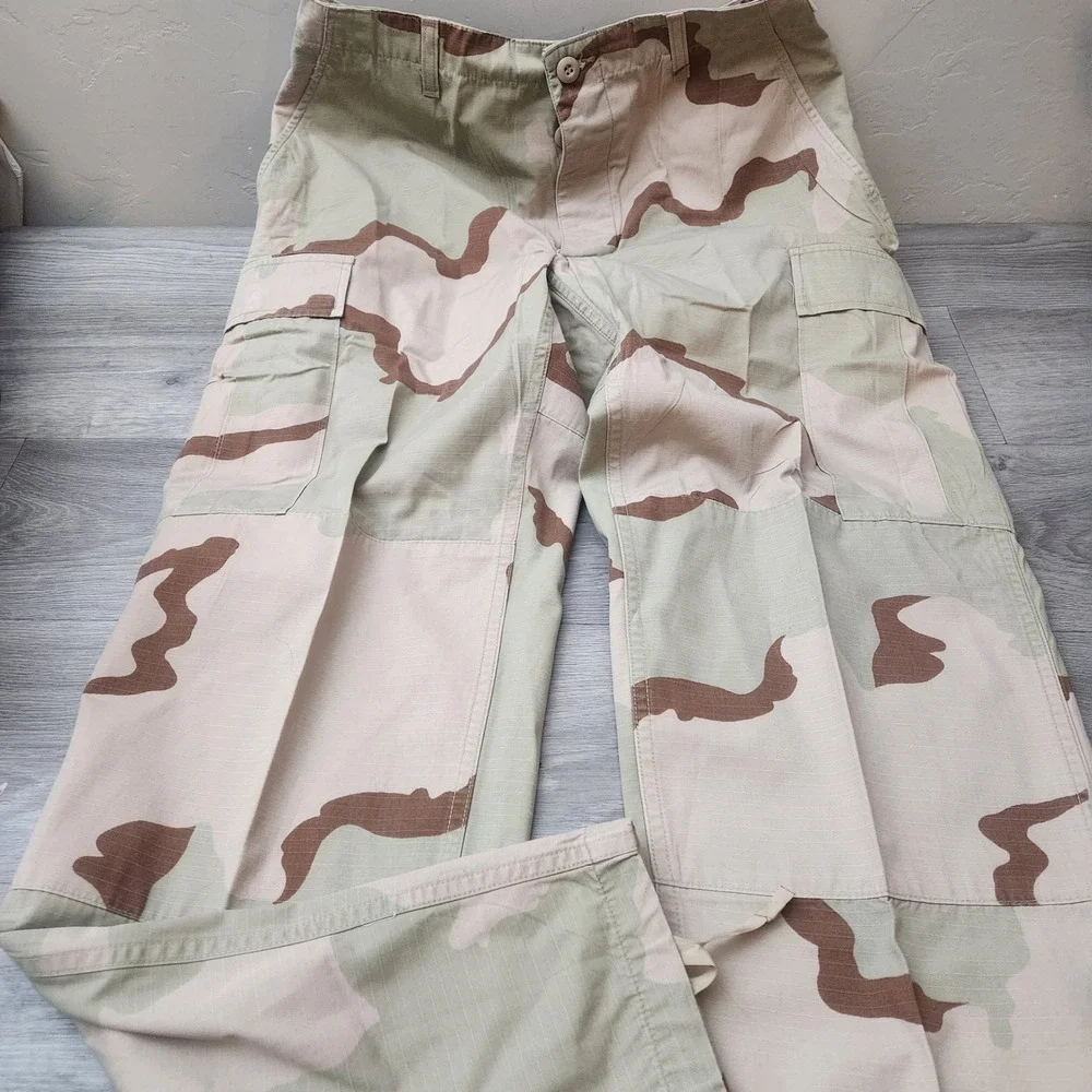 Military Tan Desert Camouflage Combat Trousers Pants Size 34 Cargo  Ripstop